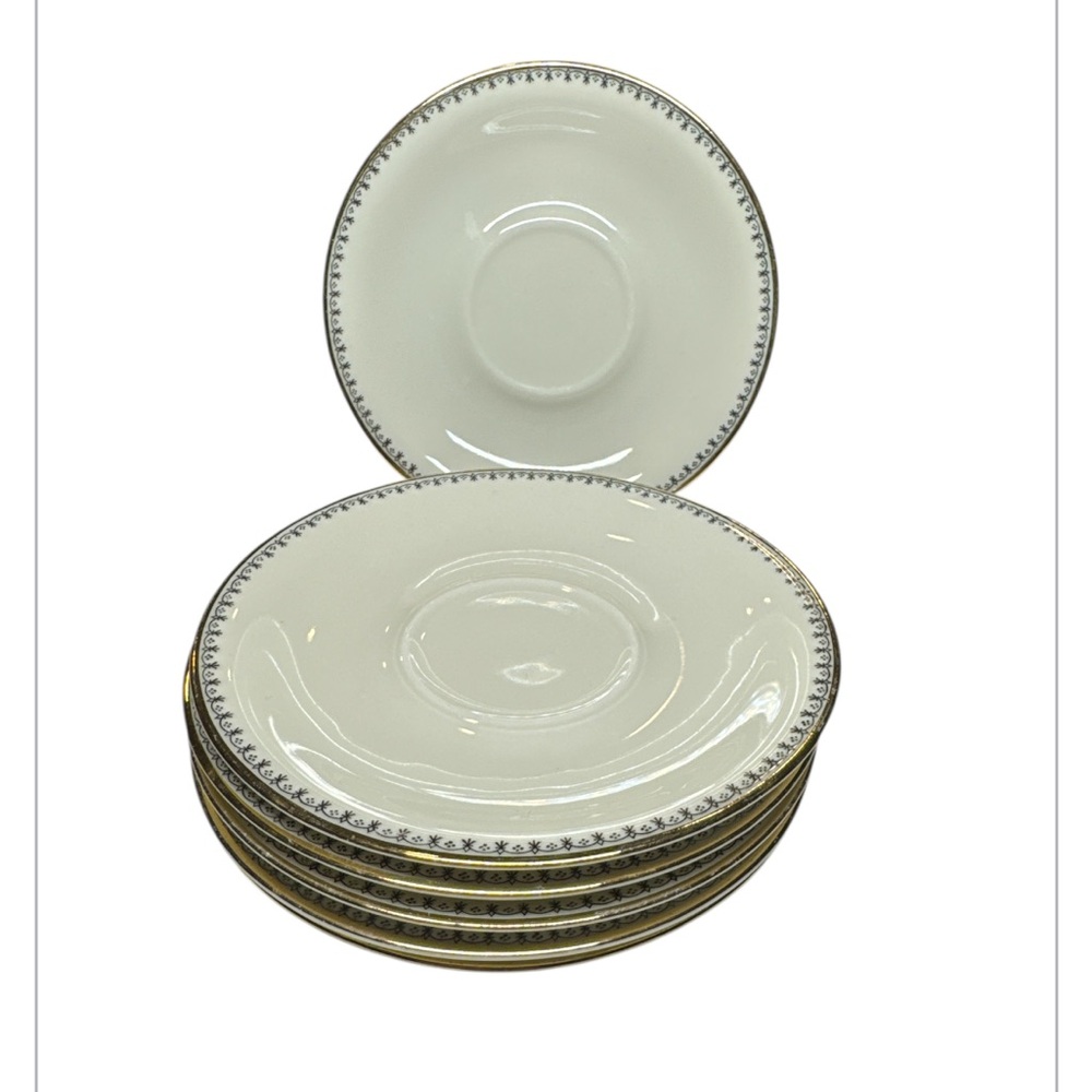 Set of Six (6) Bavaria small dessert plates Saucers 5.75”